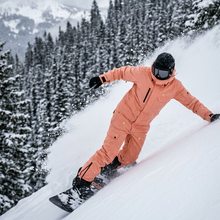 Load image into Gallery viewer, nwt DESTROYER in CORAL snowsuit snowboard ski suit + gaiters hood