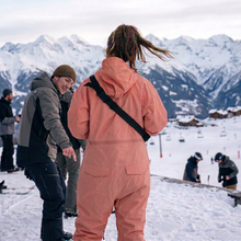 Load image into Gallery viewer, nwt DESTROYER in CORAL snowsuit snowboard ski suit + gaiters hood