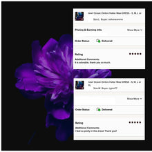 Load image into Gallery viewer, spin maxi halter Bonfire Ombré yellow pink coral red purple gradient / Ocean Ombré lavender lilac violet royal blue magenta beach DRESS S-XL