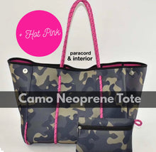 Load image into Gallery viewer, new Neoprene Tote Titanium Disco metallic silver waterproof bag + black white racing checks w pink border + variations - Pink Racer purse