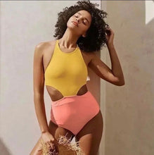 Load image into Gallery viewer, S - XL nwt Citrus Zest Swimsuit One-Piece Swimsuit travel beach pool lake vacation resort fully there swimwear Valentines Spring Break 2023