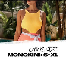 Load image into Gallery viewer, S - XL nwt Citrus Zest Swimsuit One-Piece Swimsuit travel beach pool lake vacation resort fully there swimwear Valentines Spring Break 2023