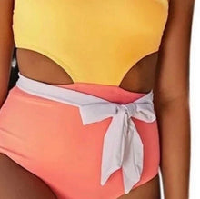 Load image into Gallery viewer, S - XL nwt Citrus Zest Swimsuit One-Piece Swimsuit travel beach pool lake vacation resort fully there swimwear Valentines Spring Break 2023