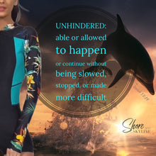 Load image into Gallery viewer, S-XXL DOLPHIN Swim - unhindered surfsuit / swimsuit / springsuit / wetsuit - black longsleeve w turquoise lats