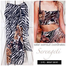 Load image into Gallery viewer, Swim Set SERENGETI swimsuit bikini + cover-up dress / midi or maxi skirt