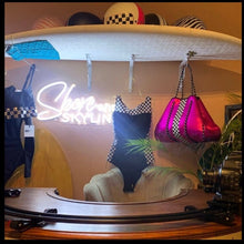 Load image into Gallery viewer, nwt Neoprene Racer Tote Prix Hot Pink light waterproof purse metallic magenta bag black & white racing checks checkered