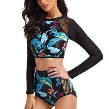Load image into Gallery viewer, S - 2XL surf crop swimsuit GJWHF two-piece rocker floral Summer 2022