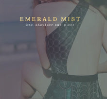Load image into Gallery viewer, S-XL petite swimsuit Emerald • Mist 1-shoulder / Teal 2-shoulder / Black Jade longsleeve rashguard green navy black gold white cruise resort