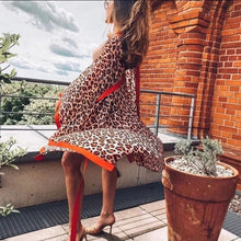 Load image into Gallery viewer, new subSahara Leopard Zest kimono / lounge wrap / beach cover-up beige khaki orange animal print