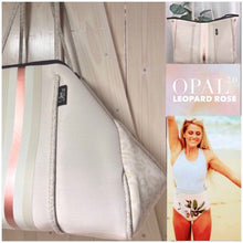 Load image into Gallery viewer, s-xxl Swimsuit Peachy Rose & Pinstripes Monokini small medium large xl xxl pink blue aqua white women feminine modest 2022 Summer swim beach