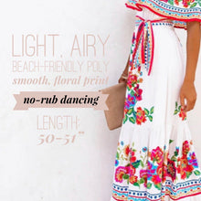 Load image into Gallery viewer, S - 2XL maxi Bamba Black / Boho Blanco resort cruise quince dress twist on campesino tradition + smooth floral or ombré prints > photography