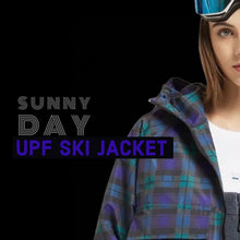 Load image into Gallery viewer, S - XL Blackwatch Plaid UPF Ski Snow Hooded Jacket