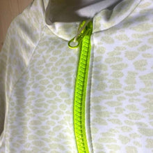 Load image into Gallery viewer, nwt Lime Roar leopard rashguard XS, M, XL longsleeve UPF swimsuit surf snorkel