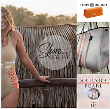 Load image into Gallery viewer, SAHARA PEARL 2-in-1 Neoprene Tote Crossbody sand khaki dusty rose camo rose-gold beige khaki bag waterproof purse beach birthday memorial