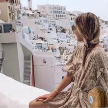 Load image into Gallery viewer, Bali Blue natural woven crossbody round beige rattan purse + royal blue & white ceramic tile resort cruise travel birthday beach purse gift