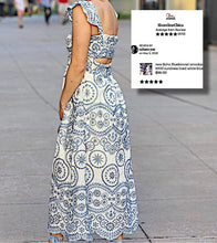 Load image into Gallery viewer, new smocked sundress Boho red green or blue Bluebonnet MAXI floral eyelet embroidery ruffled femme dress Spring Summer baby bridal birthday