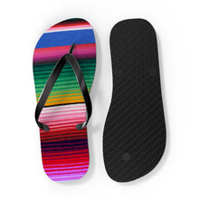 Load image into Gallery viewer, new Serape Olé FLIP FLOPS waterproof Mexican striped slip-on sandals womens sz 7 8 9 10 11 Shore And Skyline La Bamba Swim Beach Pool Line