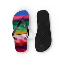 Load image into Gallery viewer, new Serape Olé FLIP FLOPS waterproof Mexican striped slip-on sandals womens sz 7 8 9 10 11 Shore And Skyline La Bamba Swim Beach Pool Line