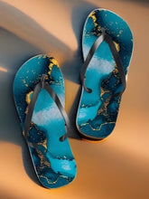 Load image into Gallery viewer, Aquamarina SWIMSUIT 2 or 1 piece XS-2XL sea blue aqua turquoise aquamarine geode swirls + ombré beach cover-up skirt Valentines women swim