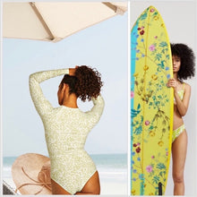 Load image into Gallery viewer, nwt Lime Roar leopard rashguard XS, M, XL longsleeve UPF swimsuit surf snorkel