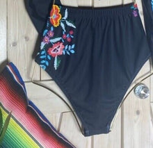 Load image into Gallery viewer, Bamba PRINCESA mid-rise brief only - secure swim moderate cut hipster aqua sport full bottom in XS - XL swimsuit coordinate ShoreandSkyline