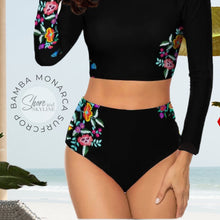 Load image into Gallery viewer, Bamba PRINCESA mid-rise brief only - secure swim moderate cut hipster aqua sport full bottom in XS - XL swimsuit coordinate ShoreandSkyline