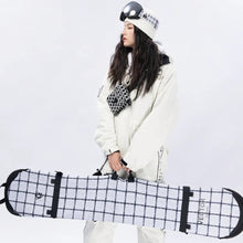 Load image into Gallery viewer, NWT snowboard monoboard carrying bag waterproof bendable neoprene skin cracking fire plaid 3/4 coverlet unisex