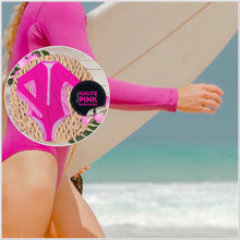 Load image into Gallery viewer, UPF Rashguard Hibiscus surf swimsuit + variations white black teal turquoise blue green cheetah leopard beach pool slimming women feminine