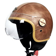 Load image into Gallery viewer, NWT Helmet - His & Her M/L Prix Black Racer + white racing checks w brick red interior ABS - dot certified motorcycle safety w clear visor