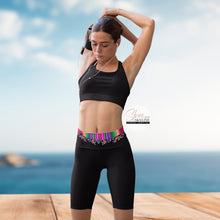 Load image into Gallery viewer, XS-2XL Bamba Serape SWIM SHORTS aqua bikers black flowers stripes pool cover-up beach resort cruise coordinate surf dive bike paddle modest