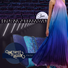 Load image into Gallery viewer, spin maxi halter Bonfire Ombré yellow pink coral red purple gradient / Ocean Ombré lavender lilac violet royal blue magenta beach DRESS S-XL