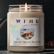 Load image into Gallery viewer, Scented Candle WIND Pearl sea breezy Lily of the Valley fragrance salt air beach wood orchid jasmine floral + encoré housewarming gift sets