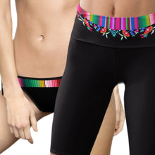 Load image into Gallery viewer, XS-2XL Bamba Serape SWIM SHORTS aqua bikers black flowers stripes pool cover-up beach resort cruise coordinate surf dive bike paddle modest