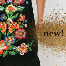 Load image into Gallery viewer, Blanca Boho beach maxi + form flattering twist on tradition with smooth floral print light travel quince wedding shower airy photography