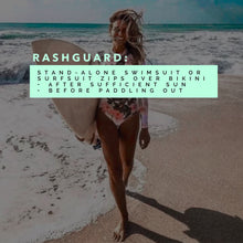 Load image into Gallery viewer, UPF Rashguard Pink Hibiscus - Aqua Palms surfsuit swimsuit (S-XL) white pink peach aqua mint beach pool surf swim women feminine modest