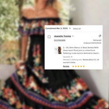 Load image into Gallery viewer, Blanca Boho beach maxi + form flattering twist on tradition with smooth floral print light travel quince wedding shower airy photography