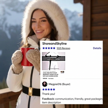 Load image into Gallery viewer, winter SNOWSUIT pink album white fur hood smooth puffer black stripe belted womens skisuit insulated pockets