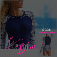 Load image into Gallery viewer, UPF Rashguard: Le Bleu swimsuit / surfsuit (S-XXL)
