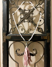 Load image into Gallery viewer, Pendant Necklaces shabby shores couture jewelry accessories Mother’s Day gift present birthday shower pink beaded tasseled fringed feminine