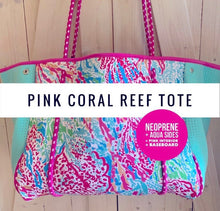 Load image into Gallery viewer, Aussie Betty BOARD CROP #surfsuit S - XL rashguard swimsuit pink blue reef on white