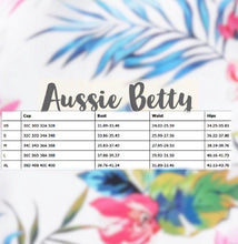 Load image into Gallery viewer, Aussie Betty BOARD CROP #surfsuit S - XL rashguard swimsuit pink blue reef on white