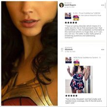 Load image into Gallery viewer, S-3XL Floral SubMarina TANKINI swimsuit two-piece beautiful blue red floral stripes best seller 2021