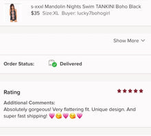 Load image into Gallery viewer, S-XL: Tankini MANDOLIN NIGHTS Swimsuit
