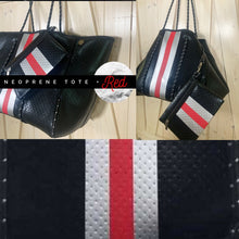 Load image into Gallery viewer, Neoprene TOTE - Amethyst Lagoon: violet purple blue bag +weathered aqua turquoise teal Beach Pool Lake Travel catch-all waterproof washable