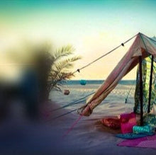 Load image into Gallery viewer, La Playa POM: Cover Up / Swim Wrap - white chiffon + blue pom - one size fits S -XL