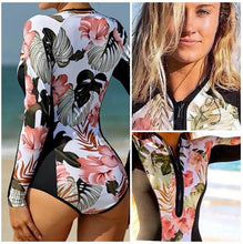 Load image into Gallery viewer, UPF Rashguard black leopard or teal turquoise coral peach white blue green hibiscus swimsuit slimming surf beach pool lake snorkel beach