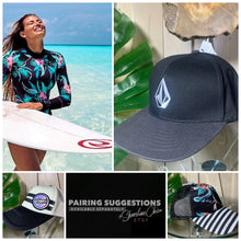 Load image into Gallery viewer, S-XXL UPF Rashguard Pink Orchid on Onyx swimsuit black pink turquoise modest surf swim pool beach women ladies