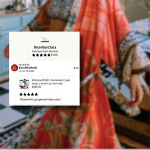 Load image into Gallery viewer, Kimono ROBE: Carnelian Coast wrap / cover up one size.