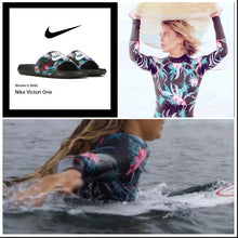 Load image into Gallery viewer, S-XXL UPF Rashguard Pink Orchid on Onyx swimsuit black pink turquoise modest surf swim pool beach women ladies