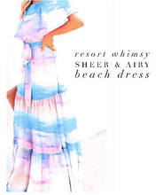 Load image into Gallery viewer, S-3XL Miami (bright) Ombré Maxi - peasant dress + Rain (pastel) Ombré / Boho floral water friendly smooth airy beach baby shower photography